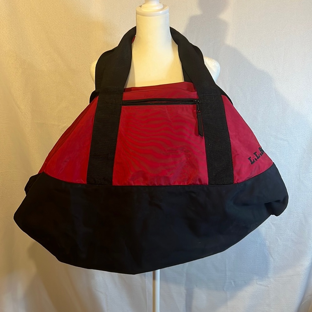 L.L. Bean large duffel bag red